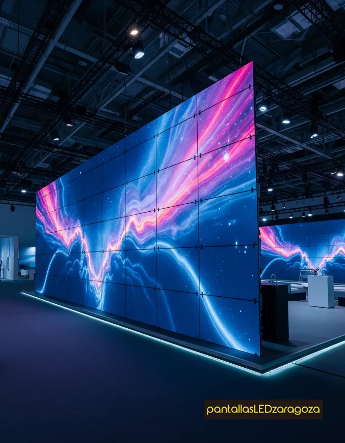 Pantalla LED modular para eventos interiores, congresos y ferias en Zaragoza