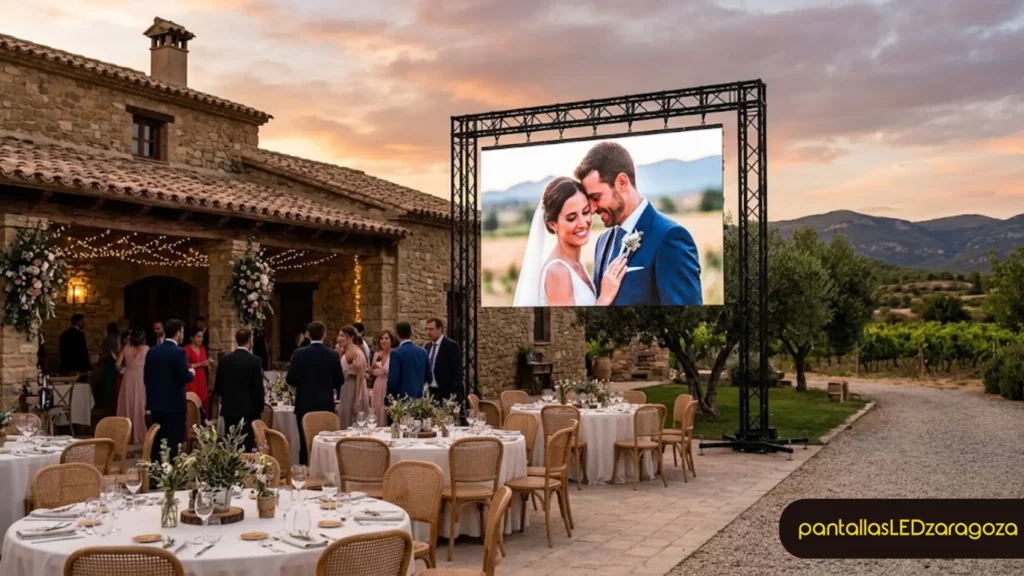 Descubre cómo el alquiler de pantallas LED puede mejorar la experiencia audiovisual de tu boda en Zaragoza